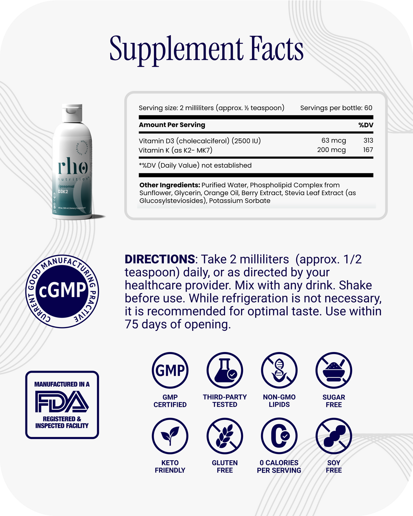 Liposomal D3K2