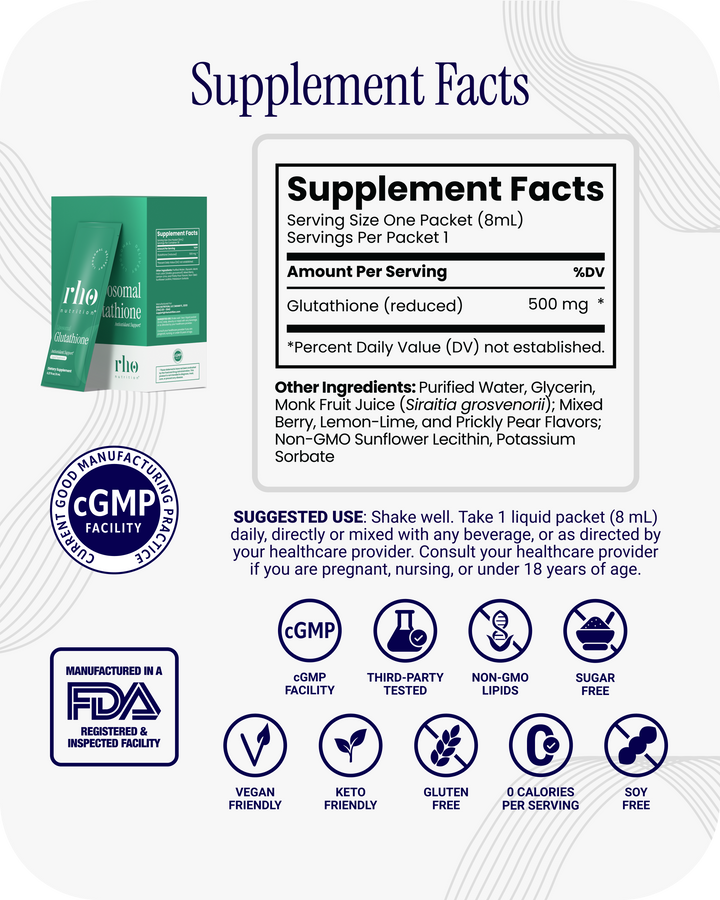 Liposomal Glutathione Travel Packs | Rho Nutrition Liposomal Glutathione Travel Packs | Rho Nutrition