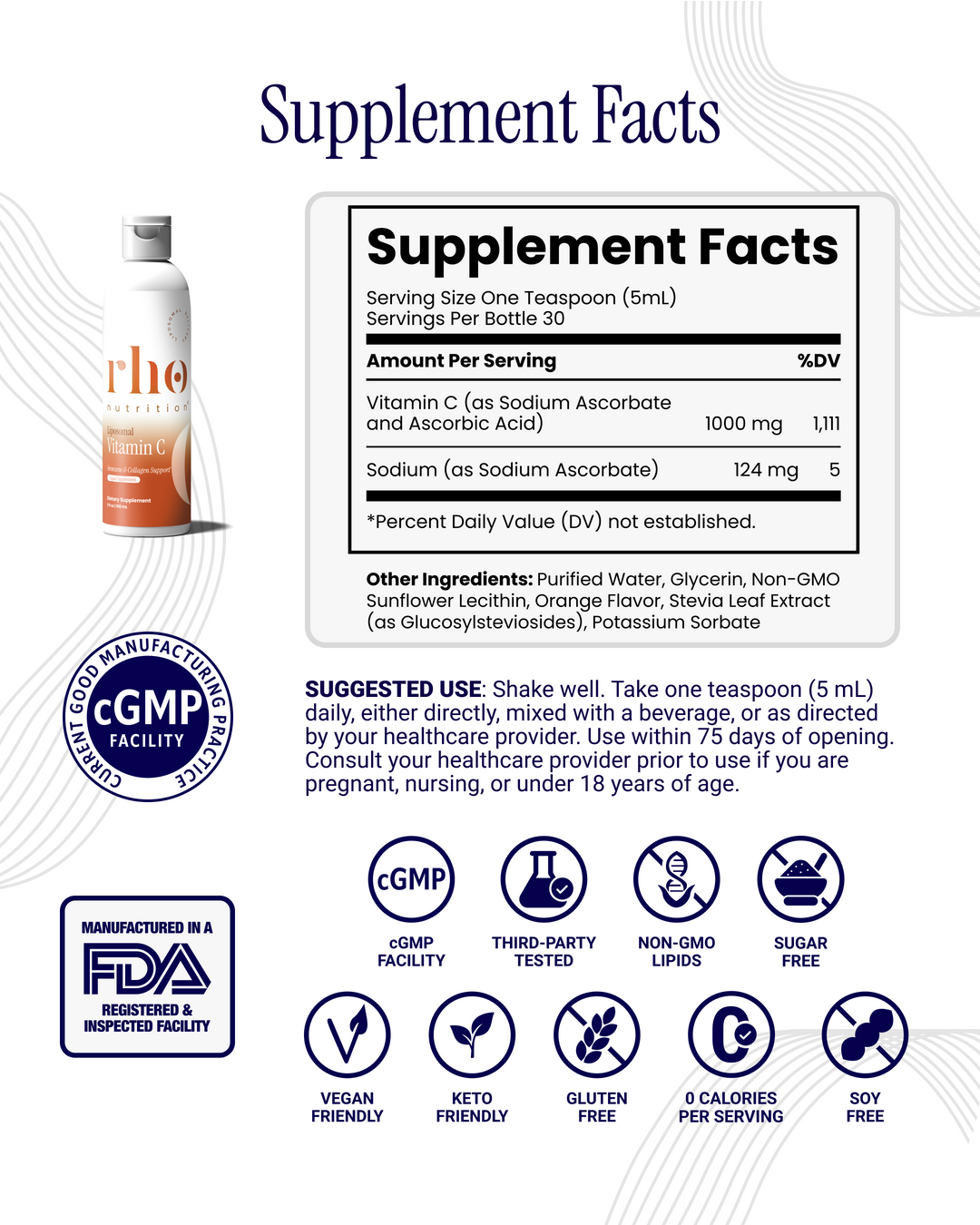 Liposomal Vitamin C | Rho Nutrition Liposomal Vitamin C | Rho Nutrition