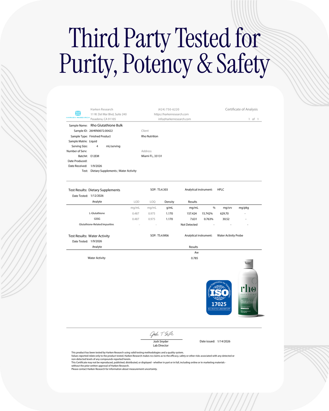 Liposomal Glutathione | Rho Nutrition Liposomal Glutathione | Rho Nutrition