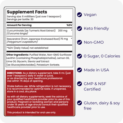 Liposomal Curcumin + Resveratrol