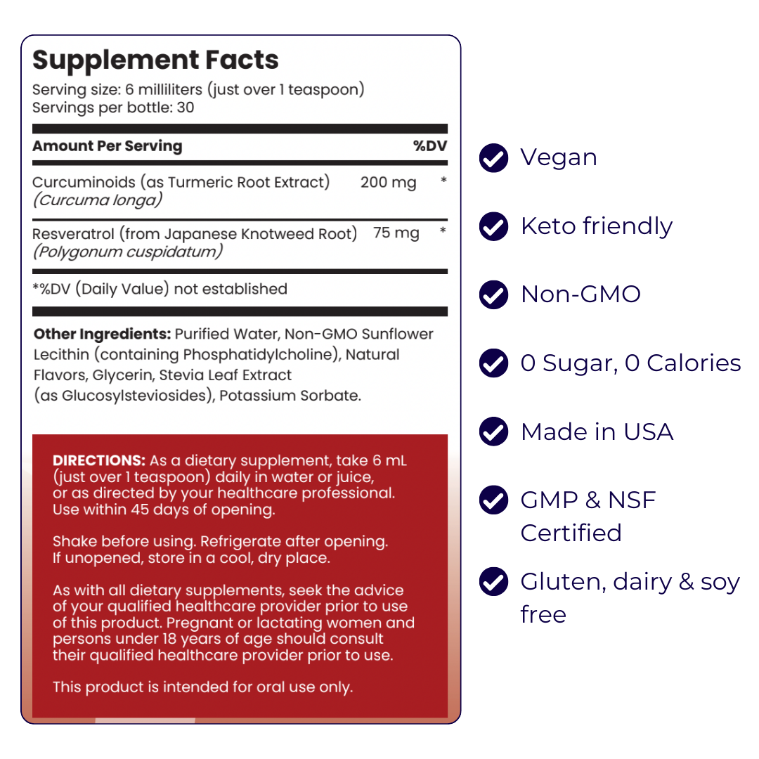 Liposomal Curcumin + Resveratrol (3 Pack)